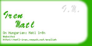 iren matl business card